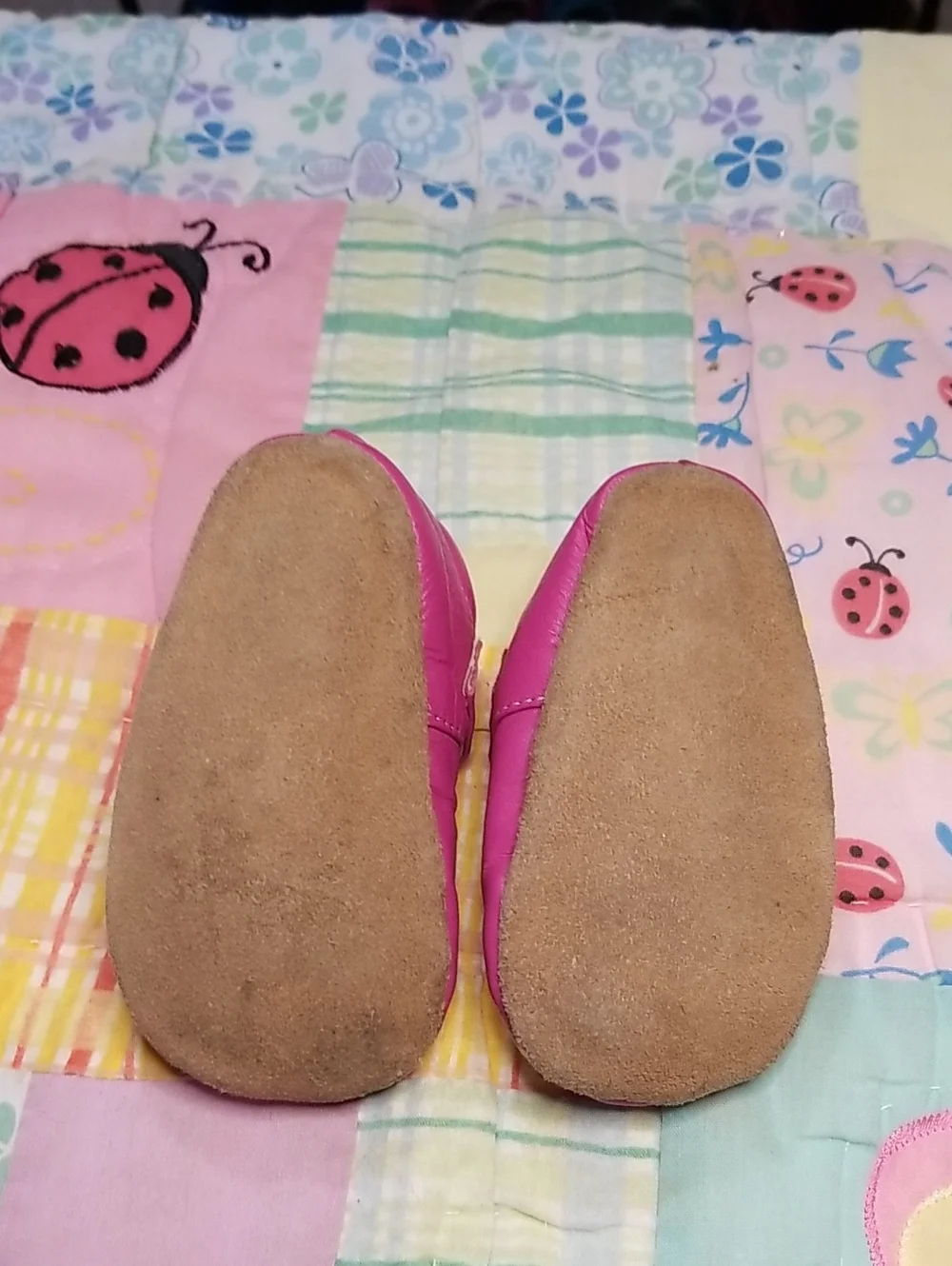 Livie & Luca Pink Leather Mary Janes with Silver Leather Bird 0-6 Month Pio Pio